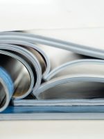 publication Newspaper and journal books background and catalog design article magazine press Newspaper with tablet