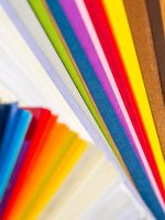 a set of colored paper for sample